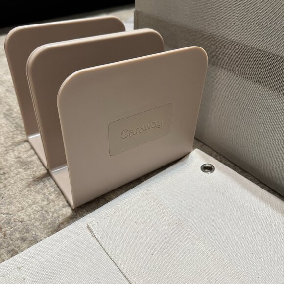 CARAWAY Home Pan Lid Tray Holders Organizers Storage Beige Taupe Gray NEW - Picture 4 of 9